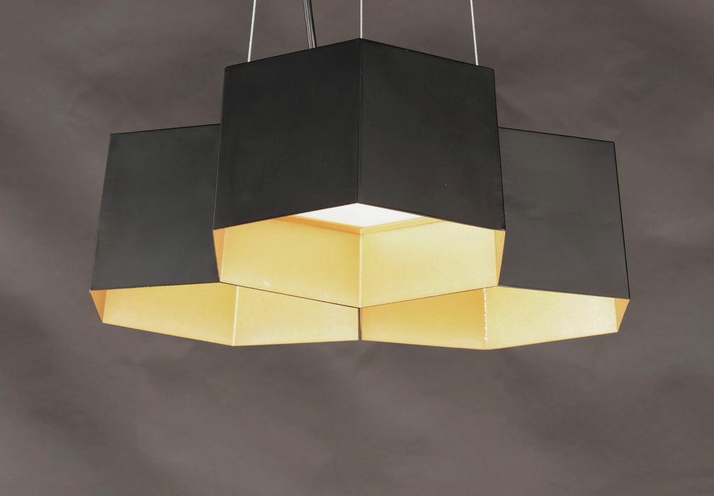 Maxim - 30334BKGLD - LED Chandelier - Honeycomb - Black / Gold