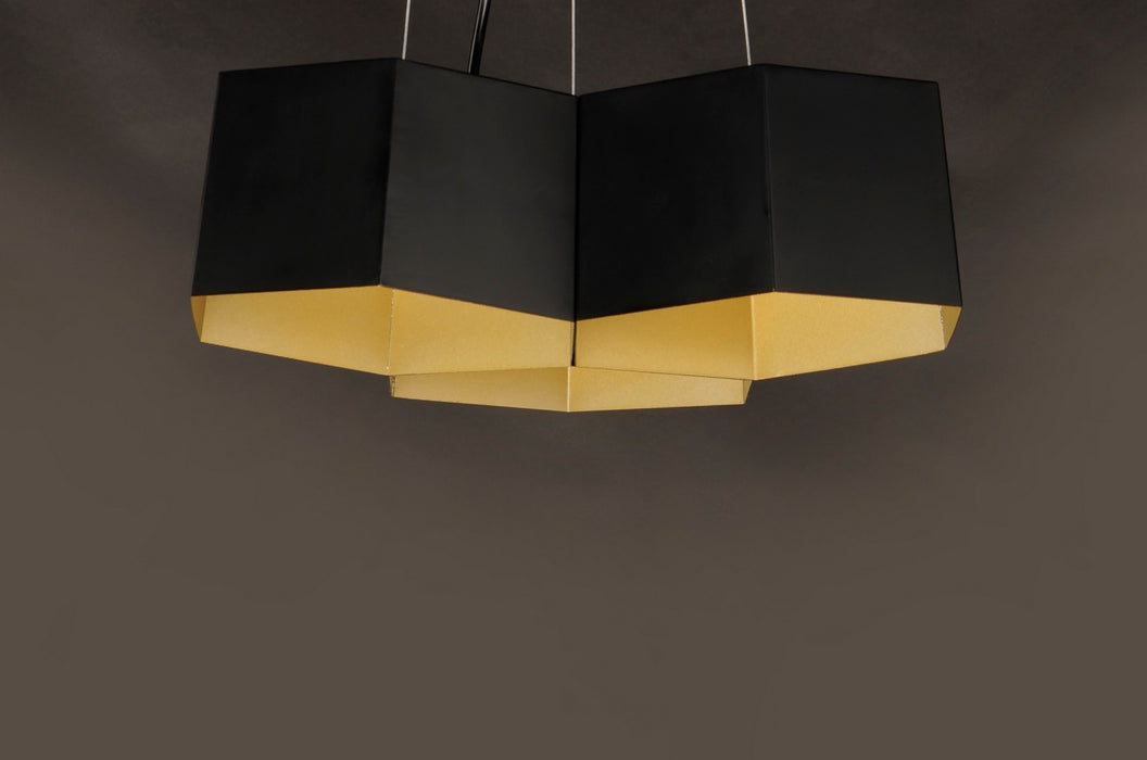 Maxim - 30334BKGLD - LED Chandelier - Honeycomb - Black / Gold