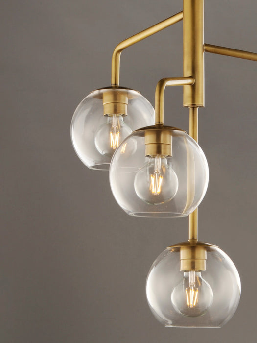 Maxim - 38414CLNAB - Four Light Pendant - Branch - Natural Aged Brass