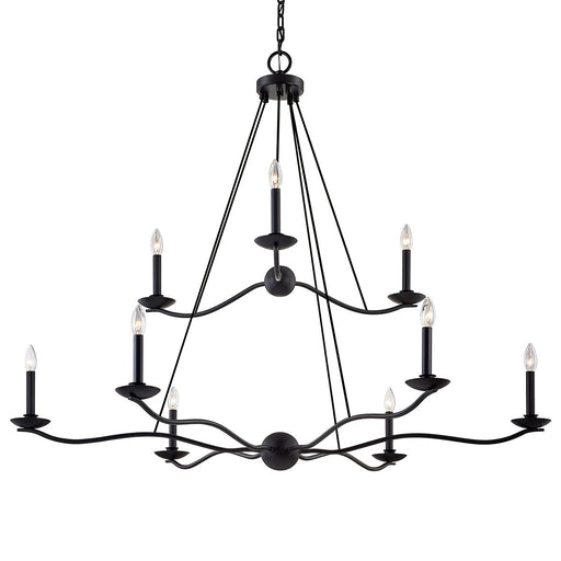 Troy Lighting - F6309-FOR - Nine Light Chandelier - Sawyer - Forged Iron