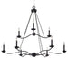 Troy Lighting - F6309-FOR - Nine Light Chandelier - Sawyer - Forged Iron