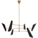 Visual Comfort Signature - ARN 5411HAB-BLK - LED Chandelier - Franca - Hand-Rubbed Antique Brass