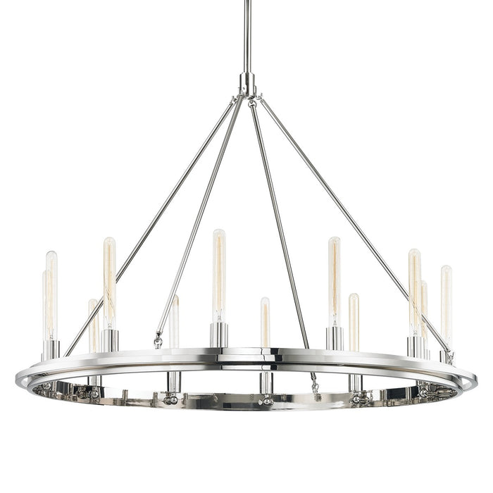 Hudson Valley - 2745-PN - 12 Light Pendant - Chambers - Polished Nickel