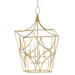 Hudson Valley - 4818-GL - Four Light Pendant - Green Point - Gold Leaf