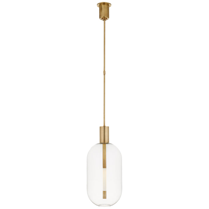 Visual Comfort Signature - KW 5132AB - LED Pendant - Nye - Antique-Burnished Brass