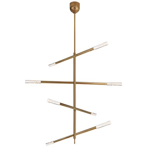 Visual Comfort Signature - KW 5593AB-SG - LED Chandelier - Rousseau - Antique-Burnished Brass