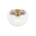 Mitzi - H284501S-AGB - One Light Flush Mount - Grace - Aged Brass