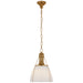 Visual Comfort Signature - CHC 5475AB-WG - One Light Pendant - Prestwick - Antique-Burnished Brass