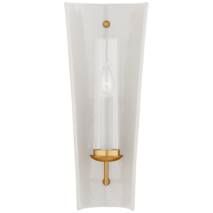 Visual Comfort Signature - CHD 2606WHT - One Light Wall Sconce - Downey - White and Gild