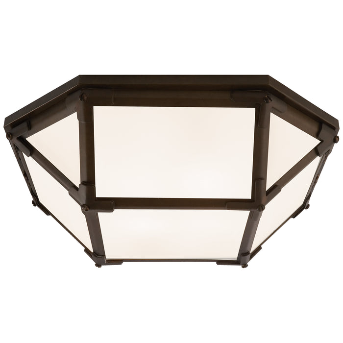 Visual Comfort Signature - SK 4008AZ-WG - LED Flush Mount - Morris - Antique Zinc