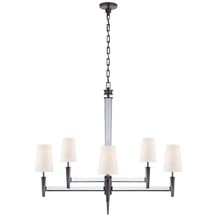 Visual Comfort Signature - TOB 5943BZ-L - Eight Light Chandelier - Lyra - Bronze and Crystal