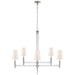 Visual Comfort Signature - TOB 5943PN-L - Eight Light Chandelier - Lyra - Polished Nickel and Crystal