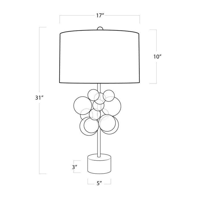 Regina Andrew - 13-1400CLR - One Light Table Lamp - Bubbles - Clear