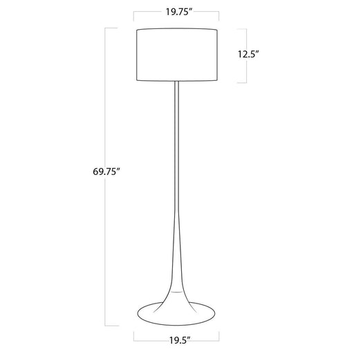 Regina Andrew - 14-1008BI - One Light Floor Lamp - Trilogy - Blackened Iron