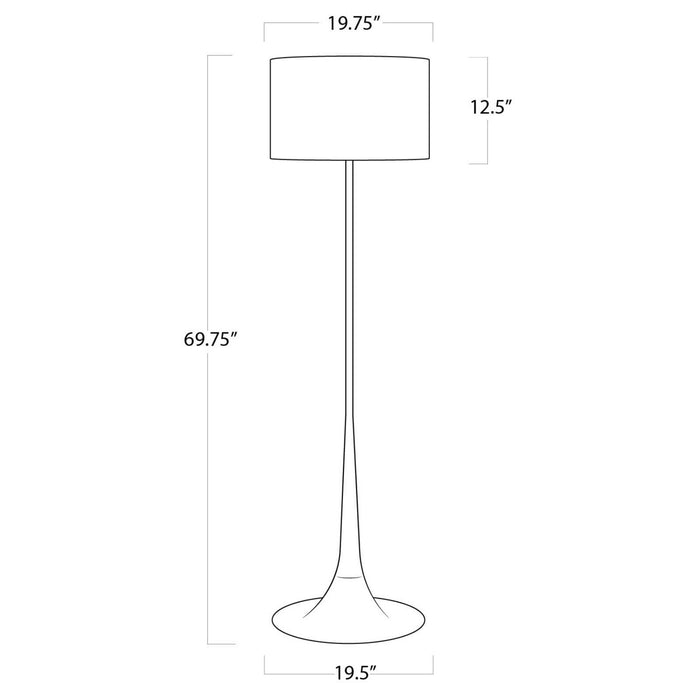 Regina Andrew - 14-1008BI - One Light Floor Lamp - Trilogy - Blackened Iron