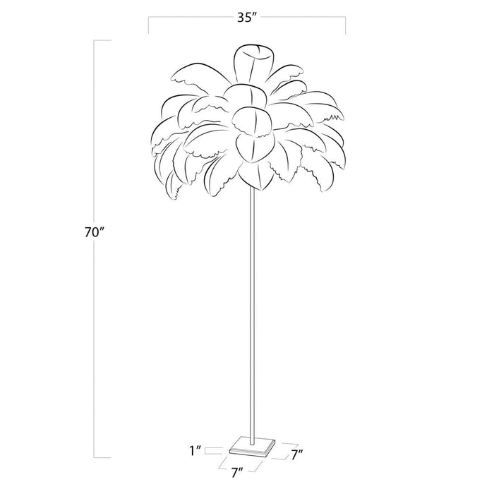 Regina Andrew - 14-1038 - One Light Floor Lamp - Josephine - Antique Gold Leaf