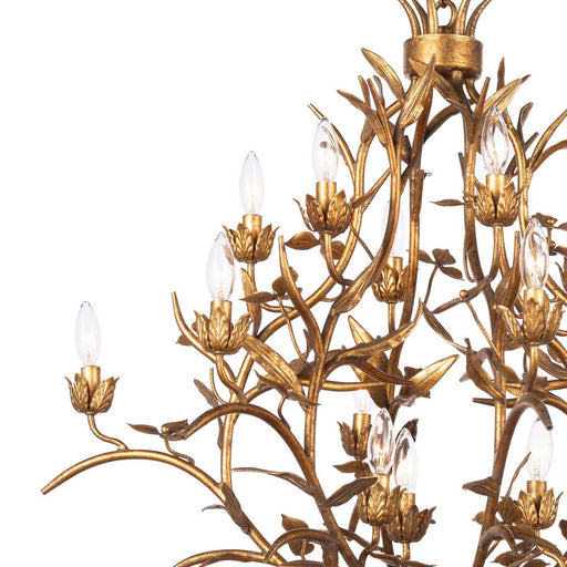 Regina Andrew - 16-1194 - 15 Light Chandelier - Trillium - Antique Gold Leaf