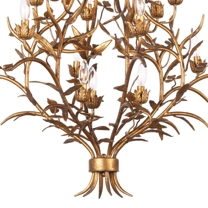 Regina Andrew - 16-1194 - 15 Light Chandelier - Trillium - Antique Gold Leaf