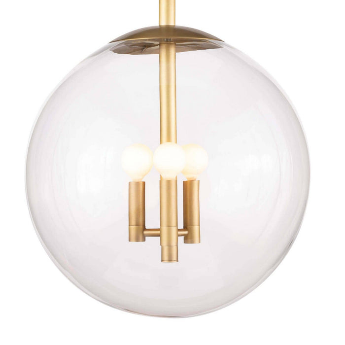 Regina Andrew - 16-1247NB - Three Light Pendant - Cafe - Natural Brass