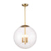 Regina Andrew - 16-1247NB - Three Light Pendant - Cafe - Natural Brass