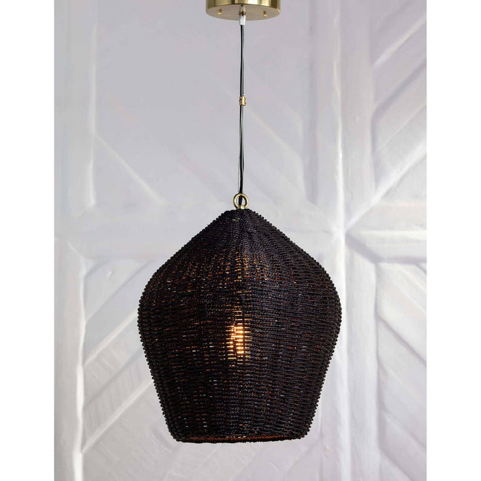 Regina Andrew - 16-1261BLK - One Light Pendant - Georgian - Black