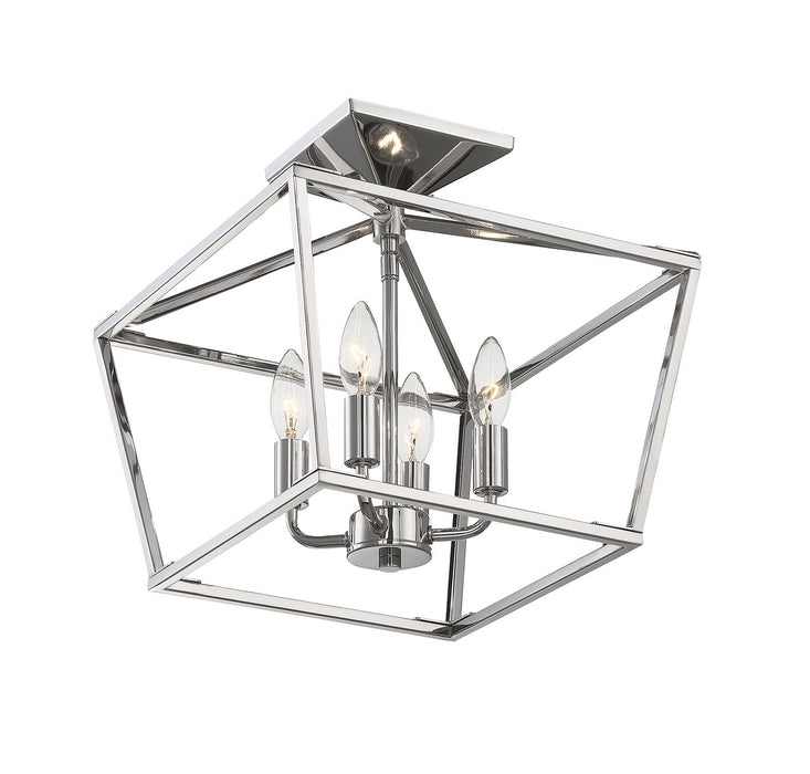 Savoy House - 6-328-4-109 - Four Light Semi-Flush Mount - Townsend - Polished Nickel