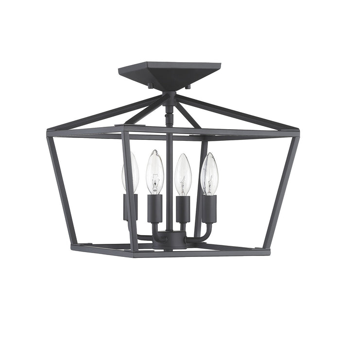 Savoy House - 6-328-4-89 - Four Light Semi-Flush Mount - Townsend - Matte Black