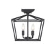 Savoy House - 6-328-4-89 - Four Light Semi-Flush Mount - Townsend - Matte Black