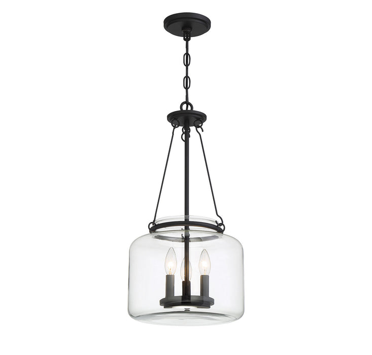 Savoy House - 7-9006-3-89 - Three Light Pendant - Akron - Matte Black