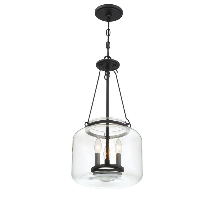 Savoy House - 7-9006-3-89 - Three Light Pendant - Akron - Matte Black