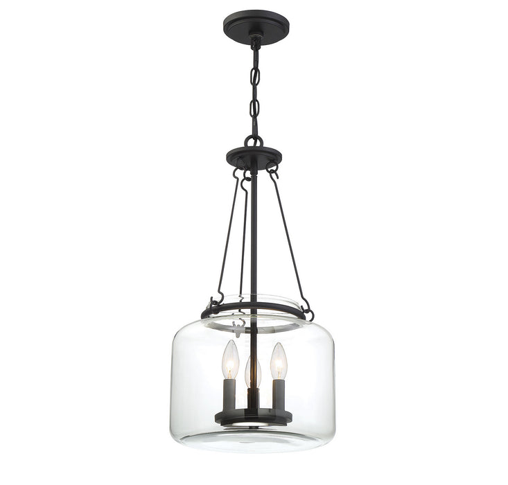 Savoy House - 7-9006-3-89 - Three Light Pendant - Akron - Matte Black