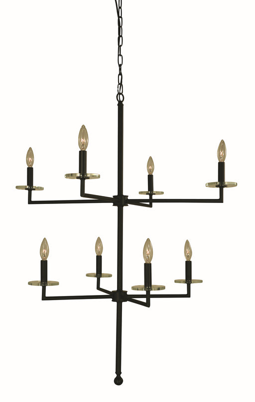 Framburg - 5458 MBLACK - Eight Light Foyer Chandelier - Muse - Matte Black