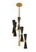 Kalco - 310472BVB - LED Chandelier - Milo - Black and Vintage Brass