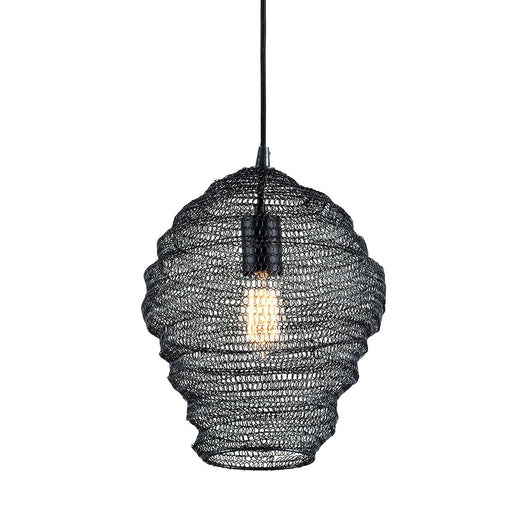 Troy Lighting - F6773-SBK - One Light Pendant - Wabi Sabi - Soft Black