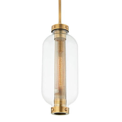 Troy Lighting - F7037-PBR - One Light Hanging Lantern - Atwater - Patina Brass