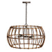 Capital Lighting - 335742BY - Four Light Pendant - Sanibel - Blazed Rattan and Nordic Grey