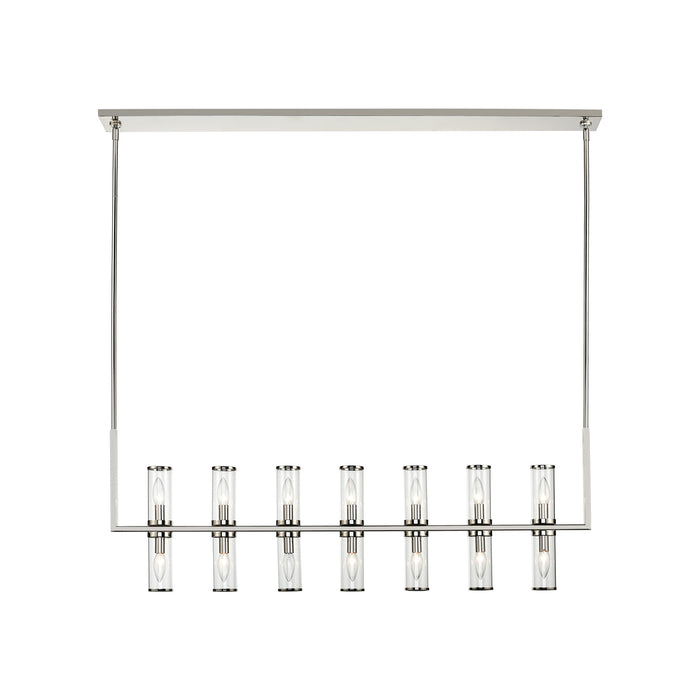 Alora - LP309077PNCG - 14 Light Island Pendant - Revolve - Clear Glass/Polished Nickel