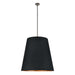 Alora - PD311030UBBG - Three Light Pendant - Calor - Black Linen With Gold Parchment/Urban Bronze