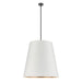 Alora - PD311030UBWG - Three Light Pendant - Calor - Urban Bronze/White Linen With Gold Parchment