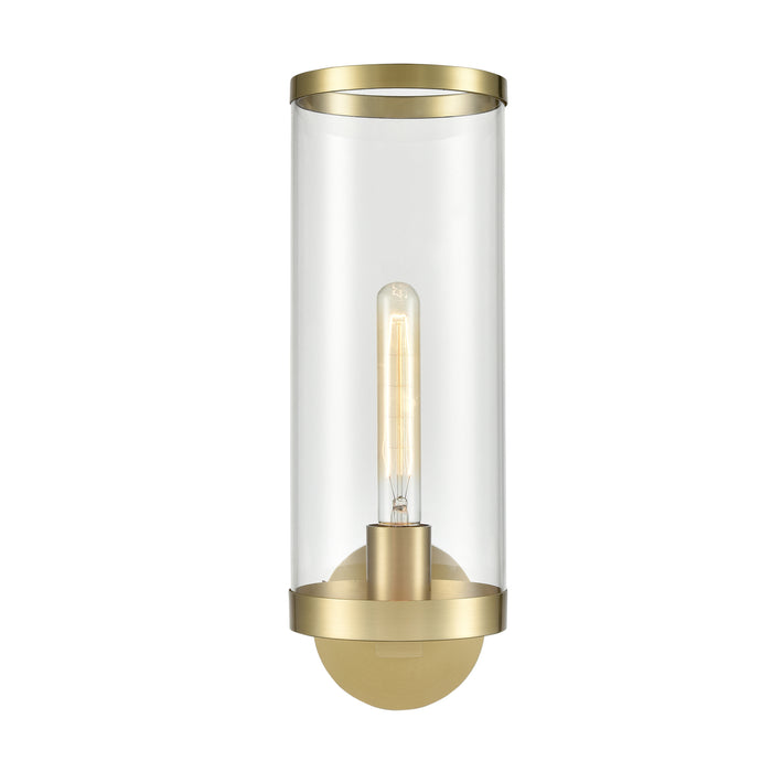 Alora - WV311601NBCG - One Light Bathroom Fixture - Revolve Ii - Clear Glass/Natural Brass