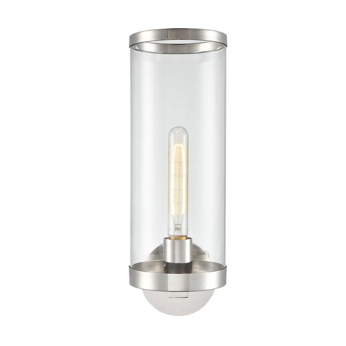 Alora - WV311601PNCG - One Light Bathroom Fixture - Revolve Ii - Clear Glass/Polished Nickel