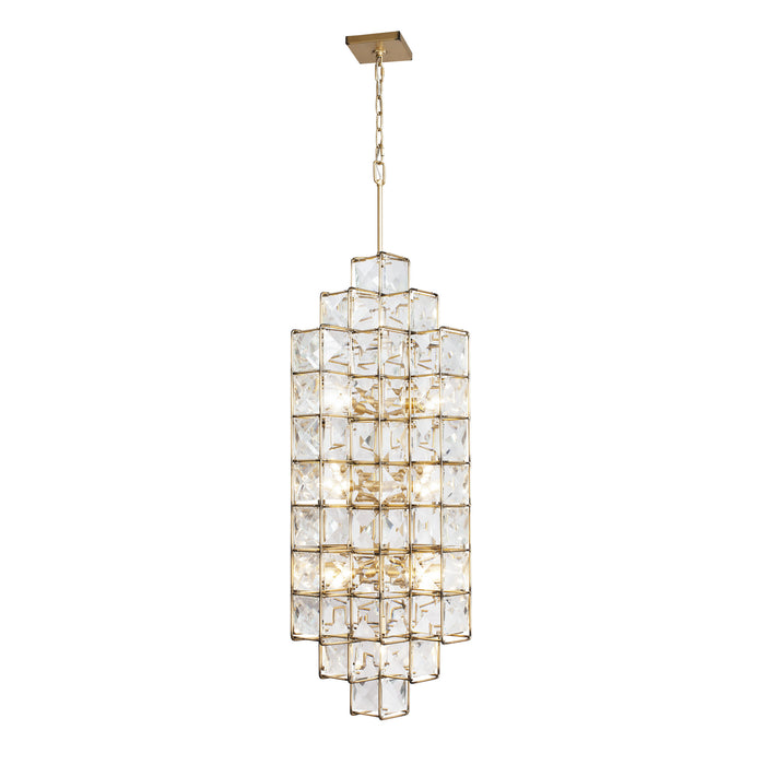 Varaluz - 329F14CG - 14 Light Foyer Pendant - Cubic - Calypso Gold