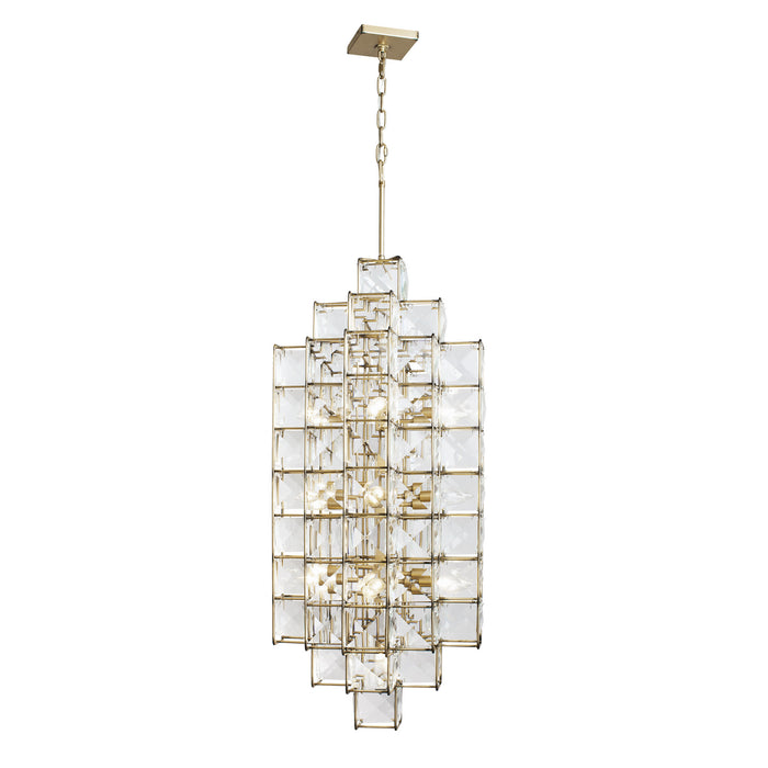 Varaluz - 329F14CG - 14 Light Foyer Pendant - Cubic - Calypso Gold