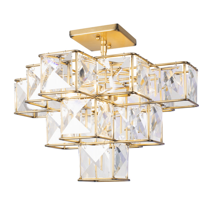 Varaluz - 329S05CG - Five Light Ceiling Fixture - Cubic - Calypso Gold