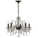 Crystorama - 3025-EB-CL-MWP - Five Light Chandelier - Butler - English Bronze