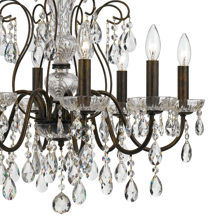 Crystorama - 3028-EB-CL-MWP - Eight Light Chandelier - Butler - English Bronze