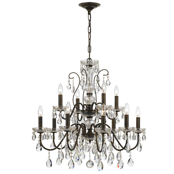 Crystorama - 3029-EB-CL-MWP - 12 Light Chandelier - Butler - English Bronze