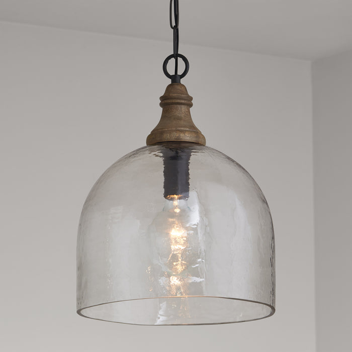 Capital Lighting - 336011YP-485 - One Light Pendant - Inglewood - Grey Wash and Dark Pewter