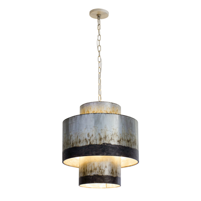 Varaluz - 323F04OG - Four Light Pendant - Cannery - Ombre Galvanized