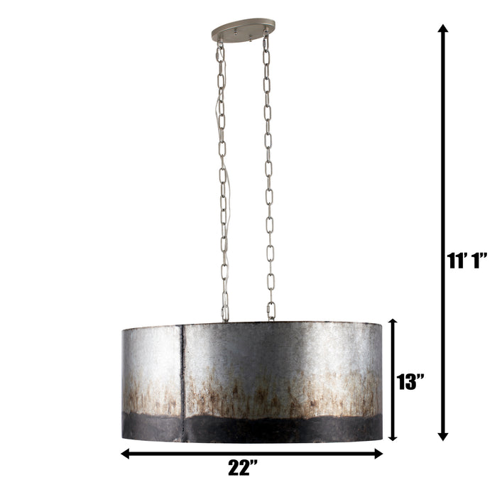 Varaluz - 323N06OG - Six Light Pendant - Cannery - Ombre Galvanized